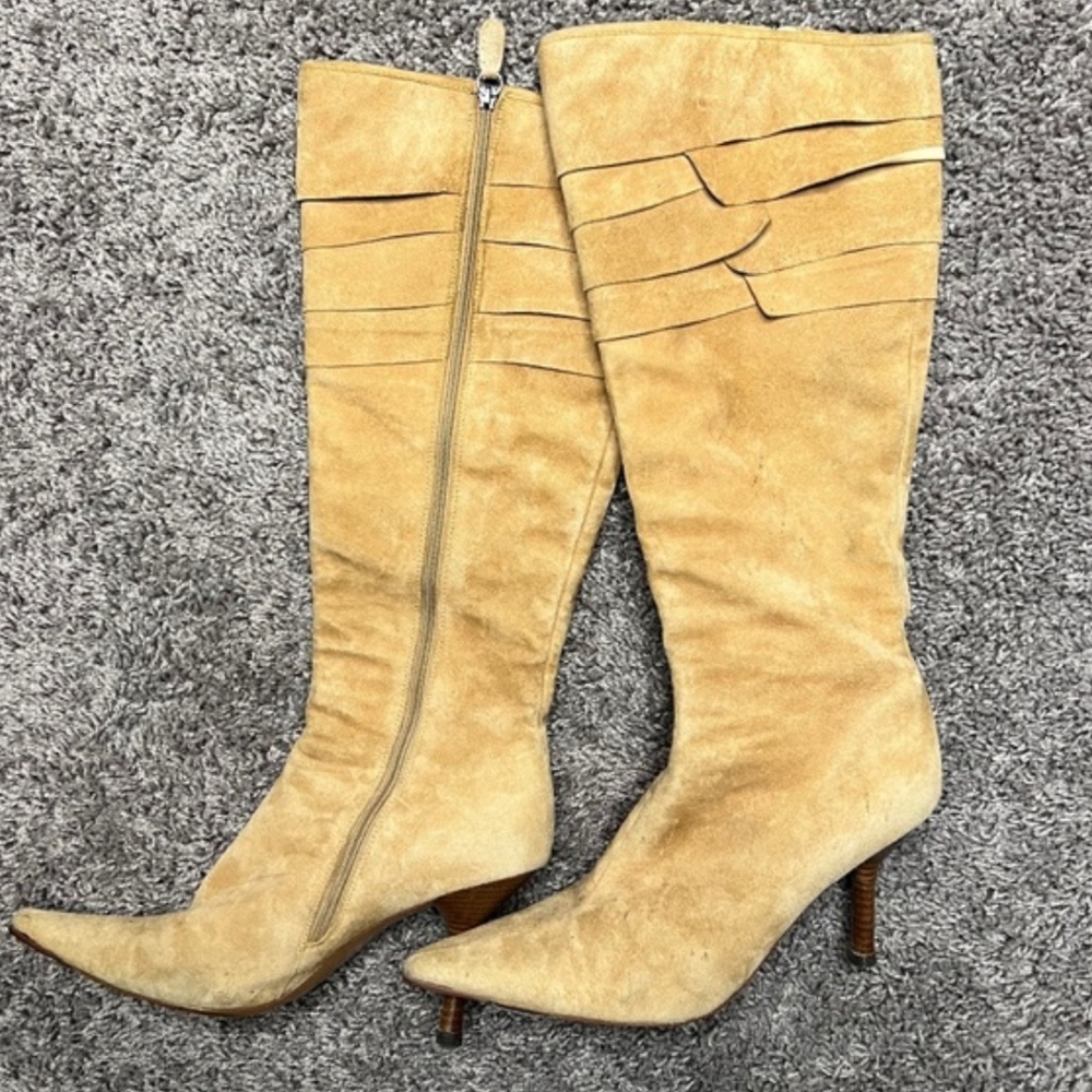 GCI Collezione “Grant” Tall Shaft Suede Stiletto Boots Size 8
